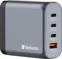 Verbatim GNC-140 GaN 3x USB-C / USB-A Hálózati töltő - Szürke (140W)