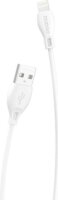 Dudao L4 USB Type-A apa - Lightning apa 2.0 Adat és töltőkábel - Fehér (2m)