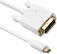 Qoltec 50416 USB Type-C 3.1 - DVI Kábel 1m - Fehér