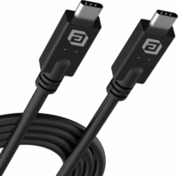 Akasa AK-CBUB67-10BK USB-C apa - USB-C apa 3.0 Adat és töltő kábel - Fekete (1m)