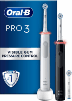 Oral-B Pro3 3400N Elektromos fogkefe - Fekete/Fehér (2db)