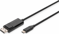 Digitus AK-300334-020-S USB Type-C apa - DisplayPort 1.4 apa Kábel 2m - Fekete