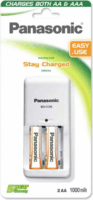 Panasonic BQ-CC06 AA /AAA NiMH Akkumulátor töltő + 2db elem (2x AA - 1100mAh)