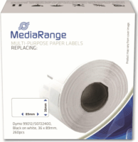MediaRange 36x89mm Címke címkenyomtatóhoz (260 címke / csomag)
