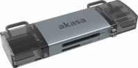 Akasa AK-CR-12 USB Type-A / Type-C Külső kártyaolvasó