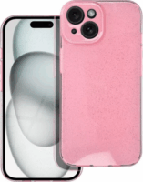 Clear Apple iPhone 15 Tok - Csillámos/Rózsaszín