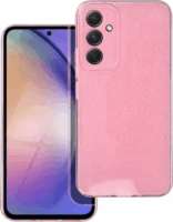 Clear Samsung Galaxy A54 5G Tok - Csillámos/Rózsaszín