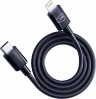 3mk Hyper USB Type-C apa - Lightning apa Töltőkábel - Fekete (1.2m)