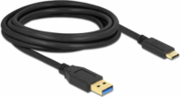Delock SuperSpeed USB-A apa - USB-C 3.2 Adat és töltő kábel - Fekete (3m)