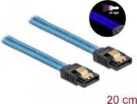 Delock 82121 SATAIII kábel 0.2m (SATAIII apa - SATAIII apa) - Kék