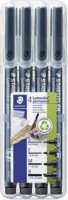 OHP Staedtler Lumocolor® 31 Alkoholos marker készlet - Fekete (4 db / csomag)