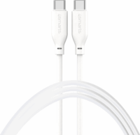 4smarts High Flex USB-C apa - USB-C apa Adat és töltő kábel - Fehér (1.5m)