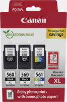 Canon 3712C012 Eredeti Tintapatron - Fekete-Színes + 50db Fotópapír