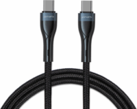 4smarts PremiumCord USB-C apa - USB-C apa Adat és töltő kábel - Fekete (1m)