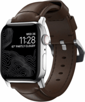 Nomad Traditional Band Apple Watch Bőri szíj 49/45/44m/42 mm - Ezüst/Barna