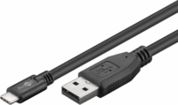 Goobay 55469 USB Type-A apa - USB Type-C apa 2.0 Adat és töltő kábel - Fekete (3m)