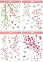 Andel Csillámos tavaszi virágeső ablakmatrica - 30 x 42 cm (Többféle)