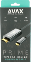 AVAX AV902 Prime USB-C - HDMI 2.0 Kábel 2m - Szürke