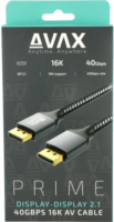 AVAX AV901 PRIME DisplayPort - DisplayPort 2.1 Kábel 2m - Szürke