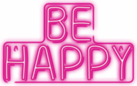 Neolia Neon Plexi Fali LED Dekorációs Lámpa - Be Happy