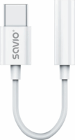 Savio AK-51 USB-C apa - 3.5mm Jack anya Adapter