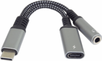 Premiumcord KU31ZVUK04 USB-C apa - USB-C/3.5mm Jack anya Adapter