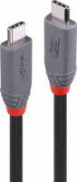 Lindy Anthra Line USB-C apa - USB-C apa 4.0 Gen 3x2 Adat és töltőkábel - Fekete (1.5m)