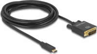 Delock 85322 USB Type-C - DVI Kábel 3m - Fekete