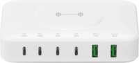 4smarts QI, 2x USB-A, 4x USB-C Töltő Állomás (100W) - Fehér