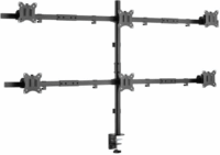 SBOX LCD-352/6-2 17"-32" Monitor Asztali tartó kar - Fekete (6 kijelző)