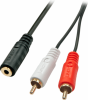 Lindy 35677 3.5mm Jack anya - 2X RCA apa Kábel (0.25m)