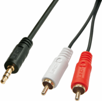 Lindy 35680 3.5mm Jack apa - 2x RCA apa Kábel (1m)