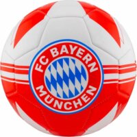 FC Bayern München Címerrel díszített matt Focilabda - Piros/Fehér (23cm)