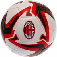 AC Milan Címerrel díszített matt Focilabda - Fekete/Fehér (23cm)