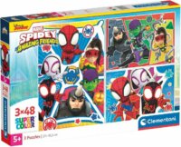 Clementoni Supercolor Marvel Spidey és barátai - 3x48 darabos puzzle