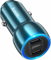 HOCO Z48 2x USB Type-C Autós töltő - Zafírkék (40W)