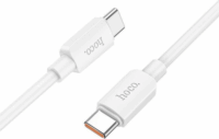HOCO X96 USB Type-C apa - USB Type-C apa Töltőkábel - Fehér (1m)