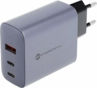 Forcell F-Energy 2x USB Type-C / 1x USB Type-A Hálózati töltő - Kék (65W)