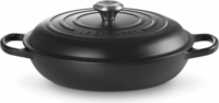 Le Creuset 02726300 30cm Öntöttvas lábas - Fekete