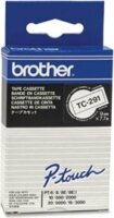 Brother Festékszalag TC291 P-Touch, 9mm fehér alapon fekete