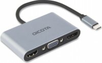 Dicota USB-C apa - HDMI/DisplayPort/VGA/USB-A/USB-C anya Adapter