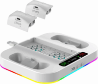 iPega XBS012S Xbox Series S Multifunkciós RGB Töltőállvány + 2x Akkumulátor - Fehér