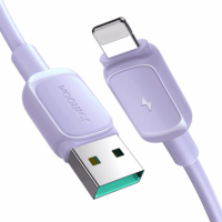 JoyRoom S-AL012A141P USB Type-A apa - Lightning apa Adat és töltő kábel - Lila (1.2m)