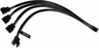 Alphacool 18683 4-Pin - 4x 4-Pin PWM Y-Splitter (Fekete) - 30cm