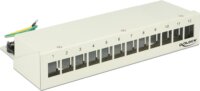 Delock 43335 Keystone Asztali Patch panel - 12 port