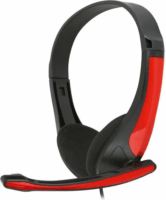 Platinet Omega FreeStyle Casco+ Vezetékes Headset - Fekete/Piros