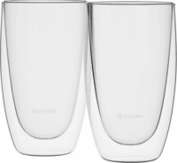 Zokura Z1380 350ml Dupla Falú Üveg Pohár Szett 2 Darabos