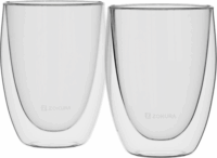 Zokura Z1379 250ml Dupla Falú Üveg Pohár Szett 2 Darabos