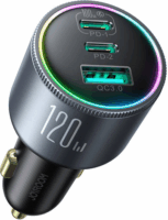 JoyRoom JR-CCN07 2x USB-C / USB-A Autós töltő - Szürke (120W)