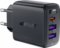Acefast A57 2x USB-A / USB-C GaN Hálózati töltő - Fekete (35W)